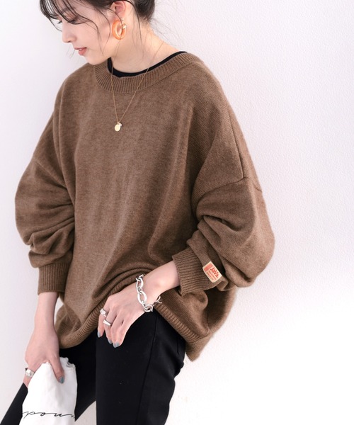 Java（ジャバ）の「《JaVa ジャバコラボ》さらっとゆったり。2wayニットカーディガン（カーディガン/ボレロ・レディース・ブラック/ベージュ/アイボリー/モカ/スモークピンク・MEDIUM/LARGE/X-LARGE）」の19枚目の写真