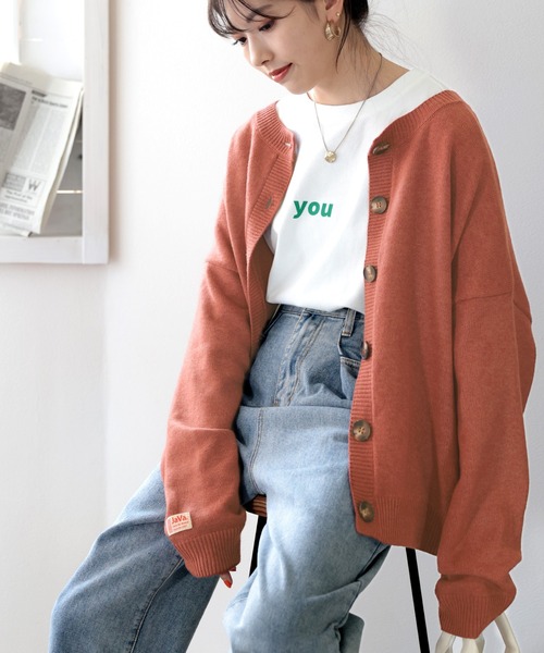 Java（ジャバ）の「《JaVa ジャバコラボ》さらっとゆったり。2wayニットカーディガン（カーディガン/ボレロ・レディース・ブラック/ベージュ/アイボリー/モカ/スモークピンク・MEDIUM/LARGE/X-LARGE）」の16枚目の写真