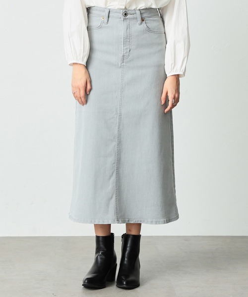 SOMETHING（サムシング）の「SOMETHING/サムシング  フレアデニムスカート（デニムスカート・レディース・ブラック/ブルー/モカ/シルバー系その他/インディゴブルー/ライトブルー/ブラック系その他/ブルー系その他/ベージュ/オリーブ・SMALL/MEDIUM/LARGE）」の10枚目の写真