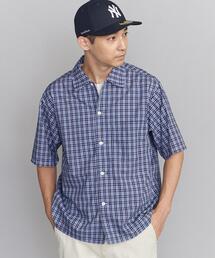 BEAUTY&YOUTH UNITED ARROWS | BY TC ミニチェック キャンプカラー ビッグシルエット シャツ(シャツ/ブラウス)