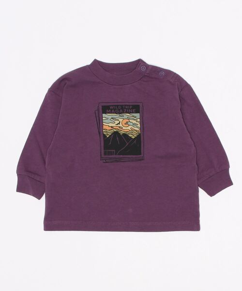 Ocean&Ground（オーシャン&グラウンド）の「マウンテンptTシャツ（Tシャツ/カットソー・キッズ・パープル/グレー/オリーブ・90/100/110/120/80/130/95/140）」の3枚目の写真