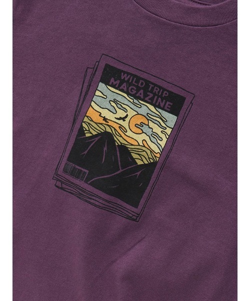 Ocean&Ground（オーシャン&グラウンド）の「マウンテンptTシャツ（Tシャツ/カットソー・キッズ・パープル/グレー/オリーブ・90/100/110/120/80/130/95/140）」の6枚目の写真
