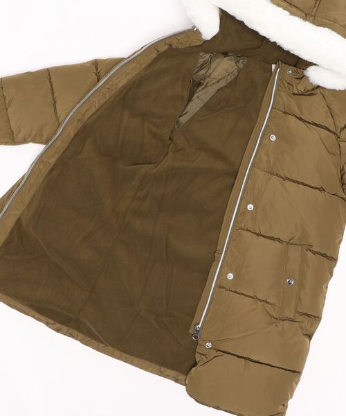 PETIT BATEAU（プチバトー）の「中綿入りフード付きジャケット（その他アウター・キッズ・カーキ・8YEAR/12YEAR/10YEAR）」の2枚目の写真