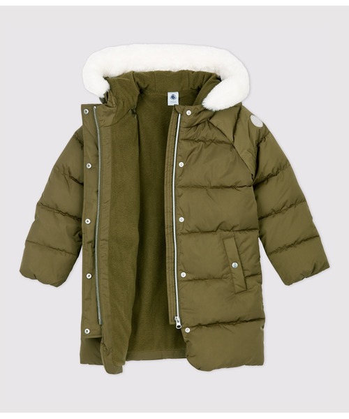 PETIT BATEAU（プチバトー）の「中綿入りフード付きジャケット（その他アウター・キッズ・カーキ・8YEAR/12YEAR/10YEAR）」の4枚目の写真