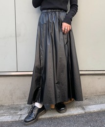 CIAOPANIC | レザーライクギャザースカート(スカート)