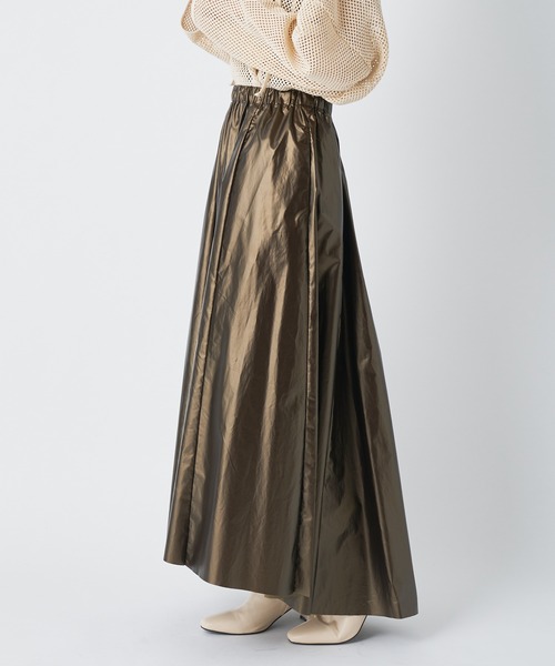 CIAOPANIC(チャオパニック)の「レザーライクギャザースカート(スカート・レディース・ブラック/ブラウン・FREE)」の5枚目の写真