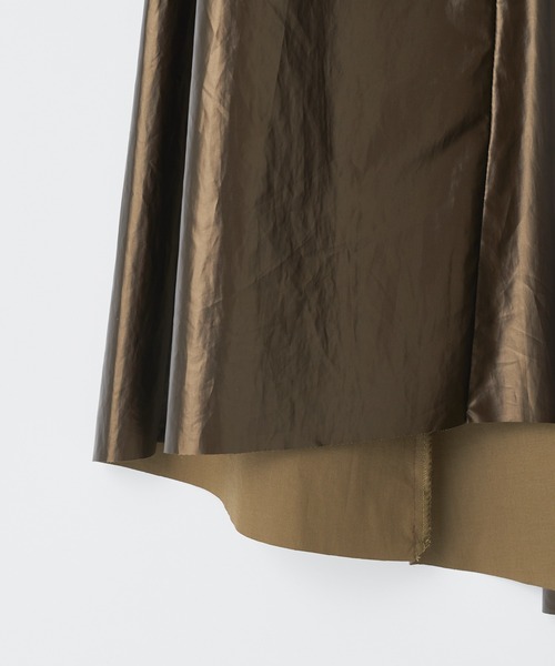 CIAOPANIC(チャオパニック)の「レザーライクギャザースカート(スカート・レディース・ブラック/ブラウン・FREE)」の6枚目の写真