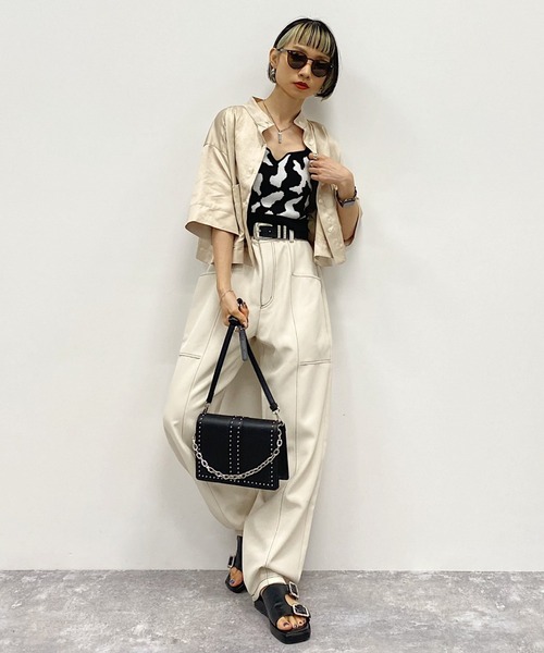 PAGEBOY(ページボーイ)の「CORE / ハイスタンドBOXシャツ(シャツ/ブラウス・レディース・クリーム/ブラック・FREE)」の14枚目の写真