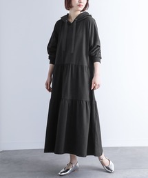 『ティアードパーカーワンピース』