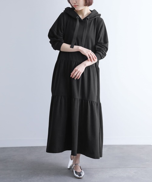 n'OrLABEL（ノアールレーベル）の「『ティアードパーカーワンピース』（ワンピース・レディース・モカ/杢グレー/ブラック・FREE）」の22枚目の写真