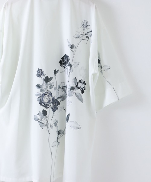 PUBLIC TOKYO（パブリックトウキョウ）の「ダークフラワーシャツ（シャツ/ブラウス・メンズ・ブラック/ホワイト・2/1）」の15枚目の写真