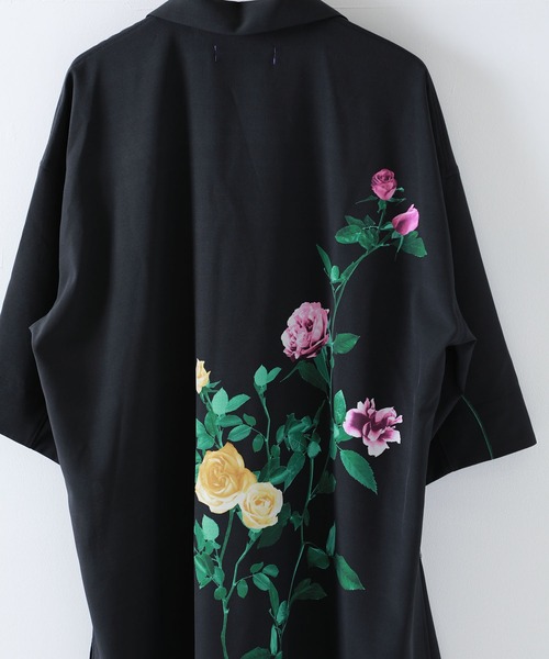 PUBLIC TOKYO（パブリックトウキョウ）の「ダークフラワーシャツ（シャツ/ブラウス・メンズ・ブラック/ホワイト・2/1）」の13枚目の写真