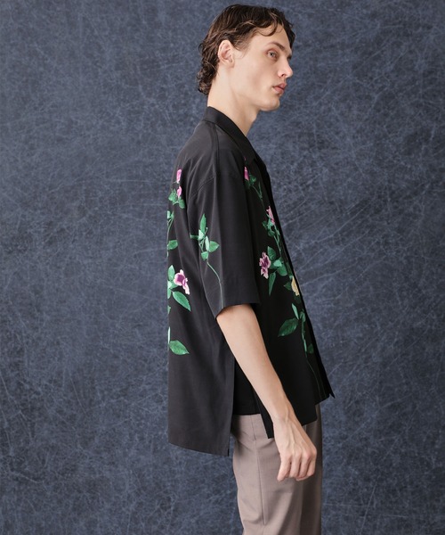 PUBLIC TOKYO（パブリックトウキョウ）の「ダークフラワーシャツ（シャツ/ブラウス・メンズ・ブラック/ホワイト・2/1）」の19枚目の写真