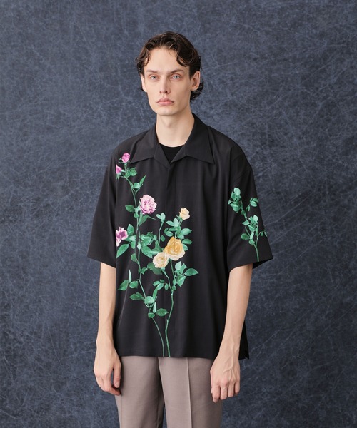 PUBLIC TOKYO（パブリックトウキョウ）の「ダークフラワーシャツ（シャツ/ブラウス・メンズ・ブラック/ホワイト・2/1）」の20枚目の写真