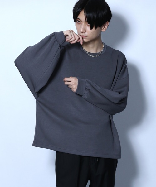 HARE（ハレ）の「ソデボリュームカットソー(HARE)（Tシャツ/カットソー・メンズ・ブラック/ベージュ/グレー・SMALL/MEDIUM）」の3枚目の写真