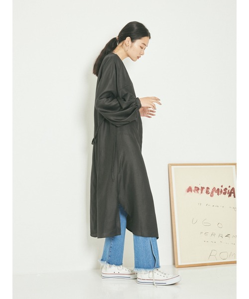 GARAGE OF GOOD CLOTHING（ガレージオブグッドクロージング）の「袖ボリュームワンピース2＊（ワンピース・レディース・サックスブルー/ブラック・FREE）」の5枚目の写真