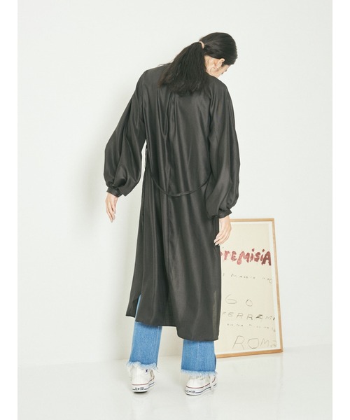 GARAGE OF GOOD CLOTHING（ガレージオブグッドクロージング）の「袖ボリュームワンピース2＊（ワンピース・レディース・サックスブルー/ブラック・FREE）」の7枚目の写真