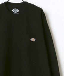 Dickies/ディッキーズ ビッグシルエット ミニロゴワッペン ワンポイント刺繍 ロングスリーブTシャツ/Tトレーナー