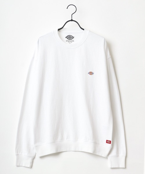 Dickies（ディッキーズ）の「Dickies/ディッキーズ ビッグシルエット ミニロゴワッペン ワンポイント刺繍 ロングスリーブTシャツ/Tトレーナー（Tシャツ/カットソー・メンズ・ホワイト/グリーン/ブラック/ベージュ/ブルー系その他/サックスブルー/ピンク/キャメル/グレイッシュベージュ・XL/L/M）」の10枚目の写真