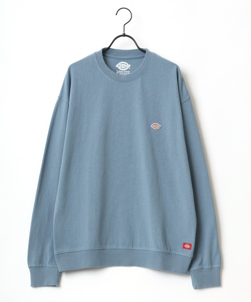 Dickies（ディッキーズ）の「Dickies/ディッキーズ ビッグシルエット ミニロゴワッペン ワンポイント刺繍 ロングスリーブTシャツ/Tトレーナー（Tシャツ/カットソー・メンズ・ホワイト/グリーン/ブラック/ベージュ/ブルー系その他/サックスブルー/ピンク/キャメル/グレイッシュベージュ・XL/L/M）」の14枚目の写真