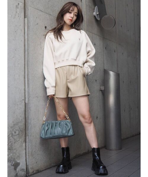 EVRIS（エヴリス）の「タックチェーンショルダーバッグ（ショルダーバッグ・レディース・ブラック/オレンジ/グリーン・FREE）」の11枚目の写真