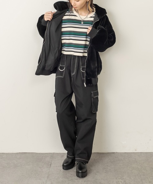 RASVOA(ラスボア)の「Dカン配色パンツ(その他パンツ・レディース・グリーン/ブルー/ブラック・FREE)」の19枚目の写真