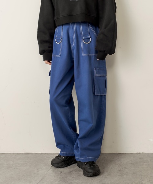 RASVOA(ラスボア)の「Dカン配色パンツ(その他パンツ・レディース・グリーン/ブルー/ブラック・FREE)」の21枚目の写真