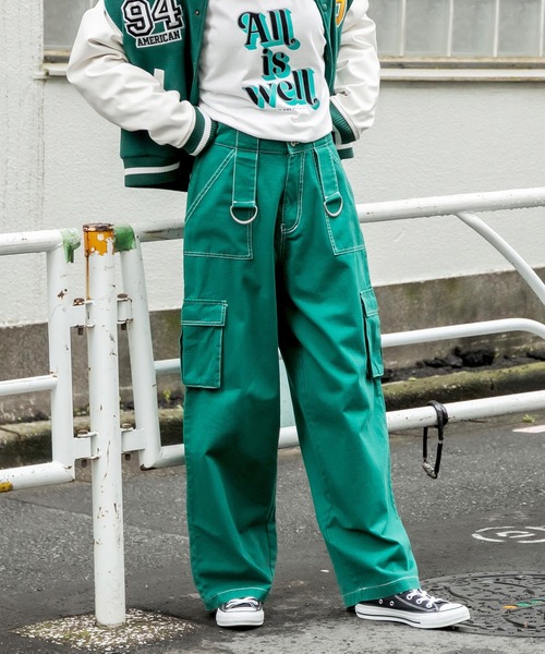 RASVOA(ラスボア)の「Dカン配色パンツ(その他パンツ・レディース・グリーン/ブルー/ブラック・FREE)」の9枚目の写真