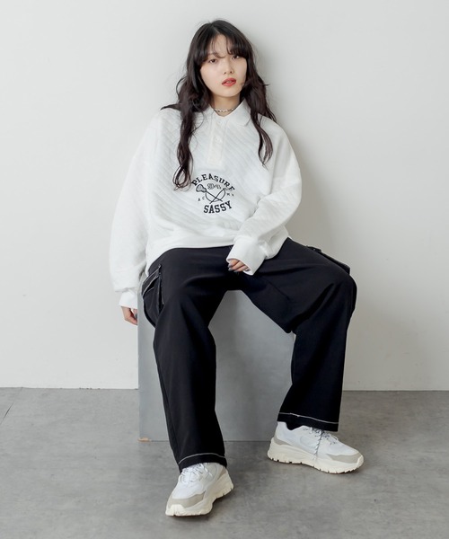 RASVOA(ラスボア)の「Dカン配色パンツ(その他パンツ・レディース・グリーン/ブルー/ブラック・FREE)」の13枚目の写真