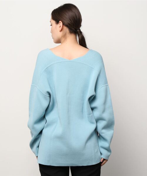 B'2nd（ビーセカンド）の「Uncut Bound(アンカットバウンド) 　リバーシブルVネックニットプルオーバー（ニット/セーター・レディース・ライトグレー/サックスブルー/アイボリー・FREE）」の7枚目の写真