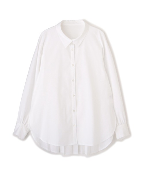 NATURAL BEAUTY BASIC（ナチュラルビューティーベーシック）の「バックプリーツチュニック（シャツ/ブラウス・レディース・ネイビー/オフホワイト・SMALL/MEDIUM）」の12枚目の写真