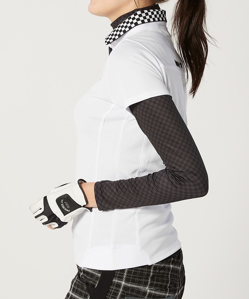 FILA（フィラ）の「【FILA / フィラゴルフ】レディース半袖シャツ 長袖ハイネックインナーシャツセット / ゴルフウェア（ポロシャツ・レディース・ホワイト・MEDIUM/X-LARGE/LARGE）」の3枚目の写真