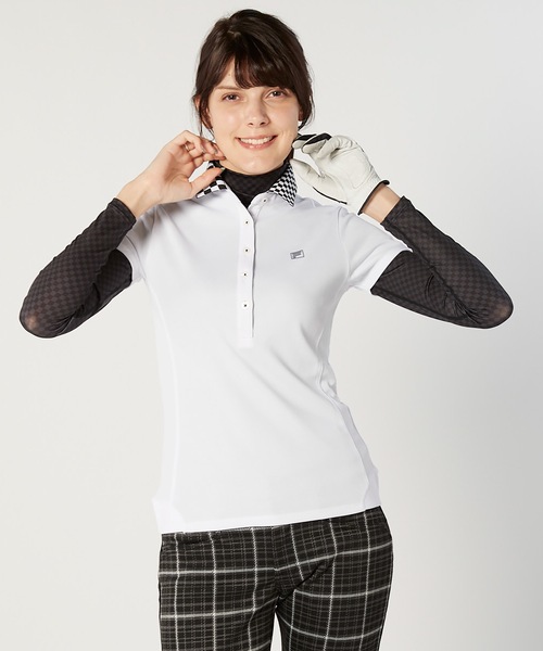 FILA（フィラ）の「【FILA / フィラゴルフ】レディース半袖シャツ 長袖ハイネックインナーシャツセット / ゴルフウェア（ポロシャツ・レディース・ホワイト・MEDIUM/X-LARGE/LARGE）」の14枚目の写真