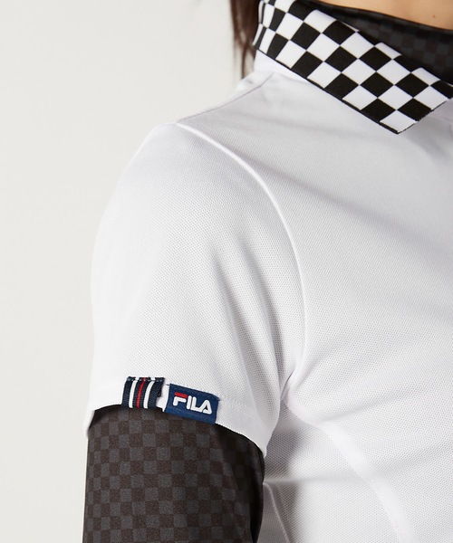 FILA（フィラ）の「【FILA / フィラゴルフ】レディース半袖シャツ 長袖ハイネックインナーシャツセット / ゴルフウェア（ポロシャツ・レディース・ホワイト・MEDIUM/X-LARGE/LARGE）」の12枚目の写真