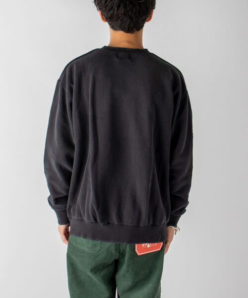 GLOSTER（グロスター）の「【GLOSTER/グロスター】ダメージ加工 クルーネックスウェット（スウェット・メンズ・ホワイト/ブラック・MEDIUM）」の12枚目の写真