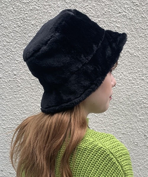 Me%（ミィパーセント）の「ﾌｧｰHAT（キャップ・レディース・ベージュ/ブラック/ホワイト・FREE）」の2枚目の写真