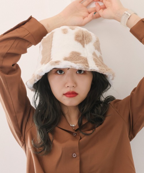 Me%（ミィパーセント）の「ﾌｧｰHAT（キャップ・レディース・ベージュ/ブラック/ホワイト・FREE）」の7枚目の写真