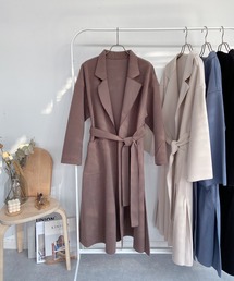 ◇ベルト付ウーリースリット チェスターコート