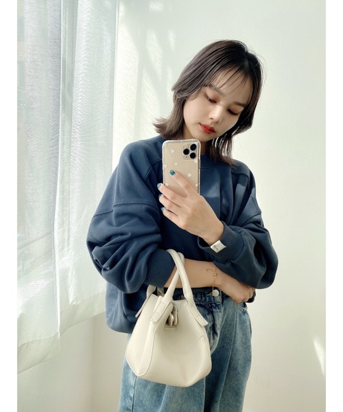 JUMELLE（ジュメロ）の「デイリープルオーバー（スウェット・レディース・ホワイト/チャコールグレー/ピンク・FREE）」の22枚目の写真