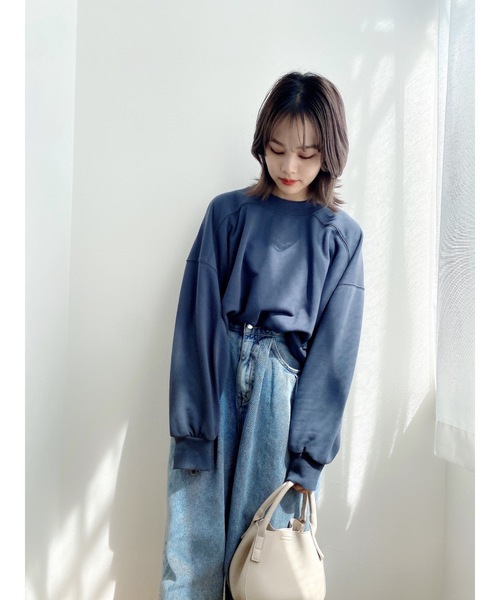 JUMELLE（ジュメロ）の「デイリープルオーバー（スウェット・レディース・ホワイト/チャコールグレー/ピンク・FREE）」の7枚目の写真