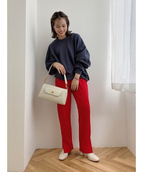 JUMELLE（ジュメロ）の「デイリープルオーバー（スウェット・レディース・ホワイト/チャコールグレー/ピンク・FREE）」の12枚目の写真