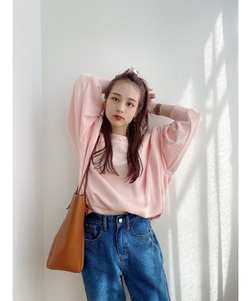 JUMELLE（ジュメロ）の「デイリープルオーバー（スウェット・レディース・ホワイト/チャコールグレー/ピンク・FREE）」の19枚目の写真