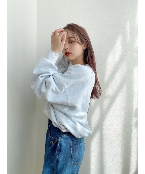 JUMELLE（ジュメロ）の「デイリープルオーバー（スウェット・レディース・ホワイト/チャコールグレー/ピンク・FREE）」の5枚目の写真