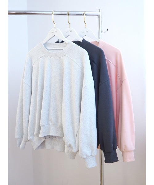 JUMELLE（ジュメロ）の「デイリープルオーバー（スウェット・レディース・ホワイト/チャコールグレー/ピンク・FREE）」の9枚目の写真