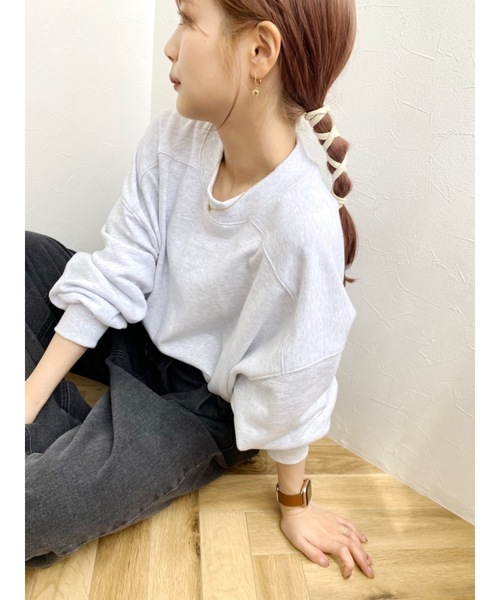 JUMELLE（ジュメロ）の「デイリープルオーバー（スウェット・レディース・ホワイト/チャコールグレー/ピンク・FREE）」の15枚目の写真