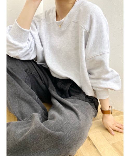 JUMELLE（ジュメロ）の「デイリープルオーバー（スウェット・レディース・ホワイト/チャコールグレー/ピンク・FREE）」の10枚目の写真