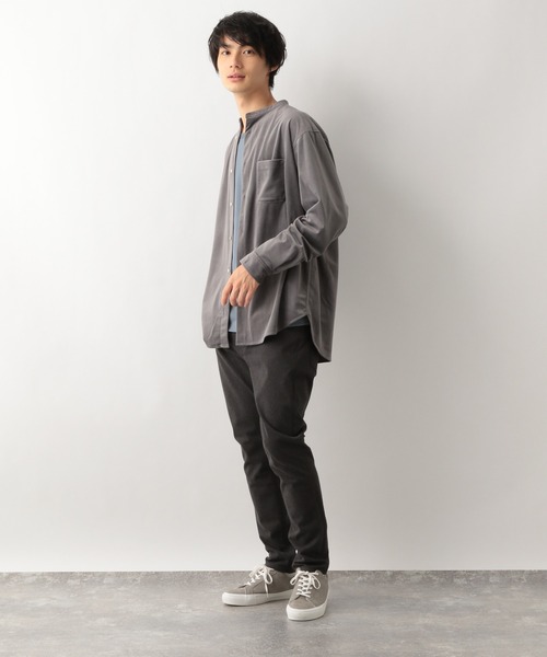 GLOBAL WORK(グローバルワーク)の「スマ楽コーデュロイシャツ/219325(シャツ/ブラウス・メンズ・ネイビー/ライトベージュ/グレー・MEDIUM/LARGE/SMALL)」の5枚目の写真