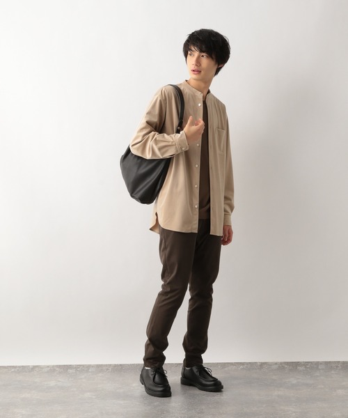 GLOBAL WORK(グローバルワーク)の「スマ楽コーデュロイシャツ/219325(シャツ/ブラウス・メンズ・ネイビー/ライトベージュ/グレー・MEDIUM/LARGE/SMALL)」の9枚目の写真
