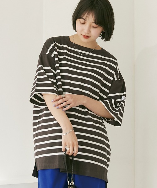 MONT KEMMEL（モンケメル）の「【MONT KEMMEL/モンケメル】BASQUE SHIRTS ボーダーTEE（Tシャツ/カットソー・レディース・ホワイト/チャコールグレー/ネイビー/ブルー/オレンジ/ターコイズブルー・40/38/42/36）」の20枚目の写真