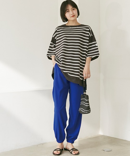 MONT KEMMEL（モンケメル）の「【MONT KEMMEL/モンケメル】BASQUE SHIRTS ボーダーTEE（Tシャツ/カットソー・レディース・ホワイト/チャコールグレー/ネイビー/ブルー/オレンジ/ターコイズブルー・40/38/42/36）」の22枚目の写真